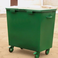 Контейнер для мусора металлический К-05 800 л на колёсах