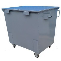 Контейнер для мусора металлический К-06 1100 л на колёсах