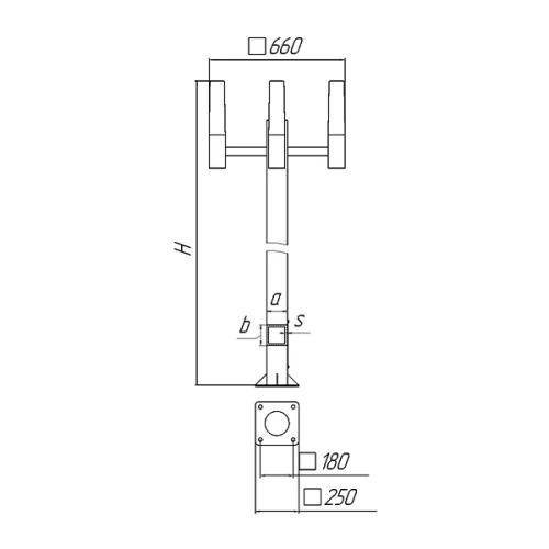 Светодиодный светильник Norled Urban Quadro 4200х600х250 мм