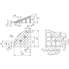 Съезд с бордюра СП-100-2 концевая часть, композит