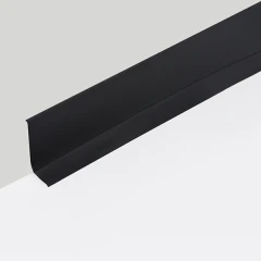 Гибкий плинтус без клея 65 мм черный, 6м