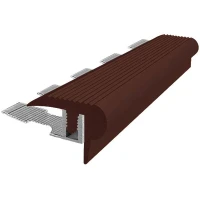 Закладной противоскользящий профиль Flex Mini 2,7 м + база 8 мм темно-коричневый