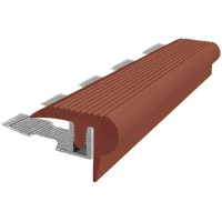 Закладной противоскользящий профиль Flex Mini 2,7 м + база 12 мм коричневый