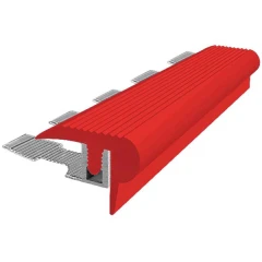 Закладной противоскользящий профиль Flex Mini 2,7 м + база 12 мм красный
