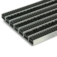 Грязезащитная алюминиевая решетка стандарт щетка-текстиль, 20мм