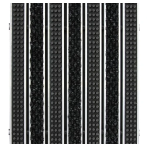 Грязезащитная алюминиевая решетка супер щетка-текстиль, 23мм