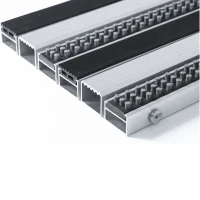 Грязезащитная алюминиевая решетка супер резина-щетка-скребок, 23мм