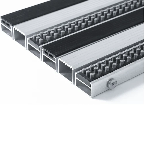 Грязезащитная алюминиевая решетка супер резина-щетка-скребок, 23мм