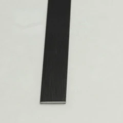 Алюминиевая полоса 15х1,5мм, 2,7м, браш черный/глянец