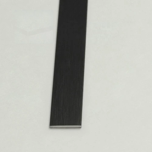 Алюминиевая полоса 15х1,5мм, 2,7м, браш черный/глянец