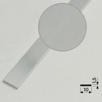 Алюминиевая полоса 10х1,5мм, 2,7м, серебро/глянец