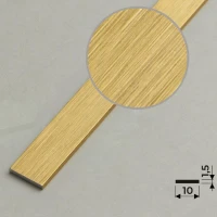 Алюминиевая полоса 10х1,5мм, 2,7м, браш золото/глянец