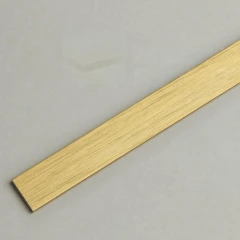 Алюминиевая полоса 10х1,5мм, 2,7м, браш золото/глянец