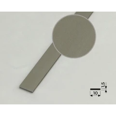 Алюминиевая полоса 10х1,5мм, 2,7м, бронза/мат