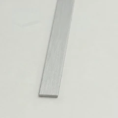 Алюминиевая полоса 10х1,5мм, 2,7м, браш серебро/мат