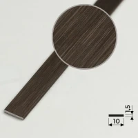 Алюминиевая полоса 10х1,5мм, 2,7м, браш бронза/глянец