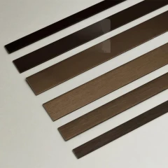 Алюминиевая полоса 10х1,5мм, 2,7м, браш бронза/глянец