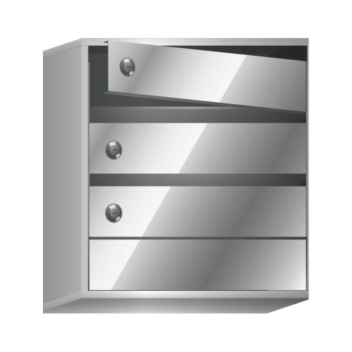 Почтовый ящик в подъезд Бизнес Класс 3-х секционный