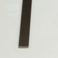 Алюминиевая полоса 20х1,5мм, 2,7м, браш бронза/глянец