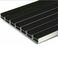 Грязезащитная алюминиевая решетка стандарт резина, 20мм