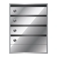 Почтовый ящик в подъезд Бизнес Класс 4-х секционный