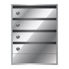 Почтовый ящик в подъезд Бизнес Класс 4-х секционный