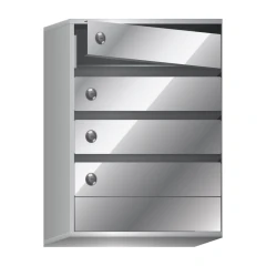 Почтовый ящик в подъезд Бизнес Класс 4-х секционный