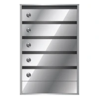 Почтовый ящик в подъезд Бизнес Класс 5-ти секционный