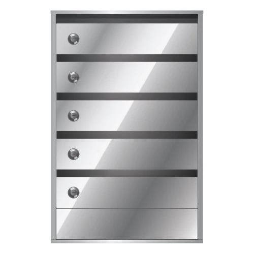 Почтовый ящик в подъезд Бизнес Класс 5-ти секционный