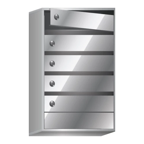 Почтовый ящик в подъезд Бизнес Класс 5-ти секционный