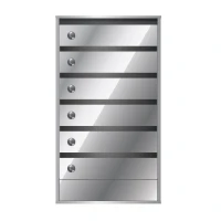 Почтовый ящик в подъезд Бизнес Класс 6-ти секционный