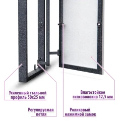 Люк ревизионный нажимной под плитку ГРАНИТ 60х80 (ШхВ) скрытый