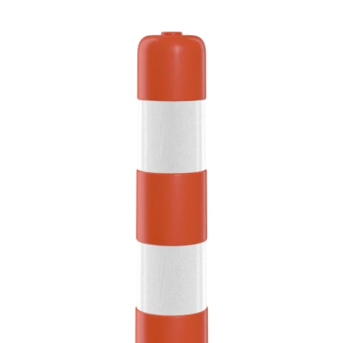 Столбик сигнальный упругий ССУ-750 ГОСТ 32843-2014 с креплением для цепи оранжевый