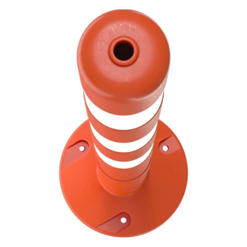 Столбик сигнальный упругий ССУ-750 ГОСТ 32843-2014 с креплением для цепи оранжевый
