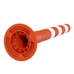 Столбик сигнальный упругий ССУ-750 ГОСТ 32843-2014 с креплением для цепи оранжевый