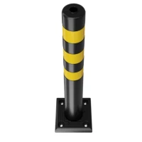 Столбик сигнальный 750 мм, с квадратным разборным основанием, чёрный
