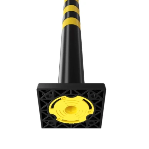 Столбик сигнальный 750 мм, с квадратным разборным основанием, чёрный