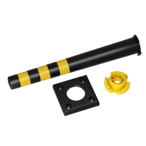 Столбик сигнальный 750 мм, с квадратным разборным основанием, чёрный