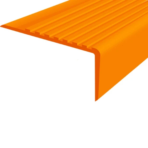 Противоскользящий угол для ступеней/бортиков бассейна 100х50мм без клея, 2м, оранжевый