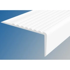 Противоскользящий угол для ступеней/бортиков бассейна 100х50мм без клея, 1м, белый