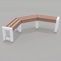 Скамья MINIMAL CORNER 1520x1520x855мм (ДШВ)