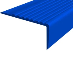 Противоскользящий угол для ступеней/бортиков бассейна 100х50мм без клея, 2м, синий