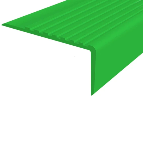 Противоскользящий угол для ступеней/бортиков бассейна 100х50мм без клея, 3м, зеленый