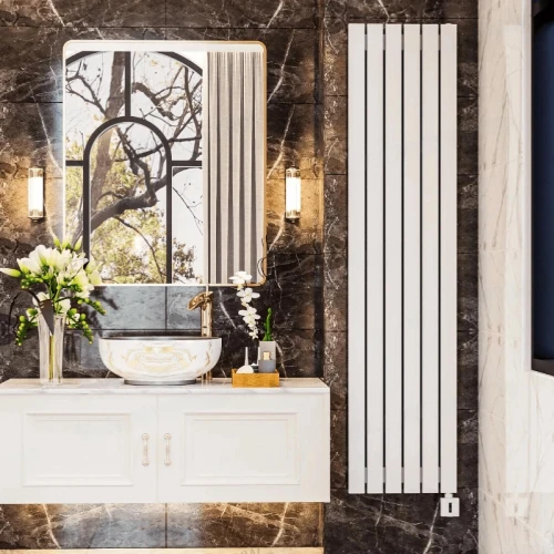 Радиатор-полотенцесушитель Warmmet Flat60VE электрический 800 Вт, 1000х410мм (ВШ) 6 секции