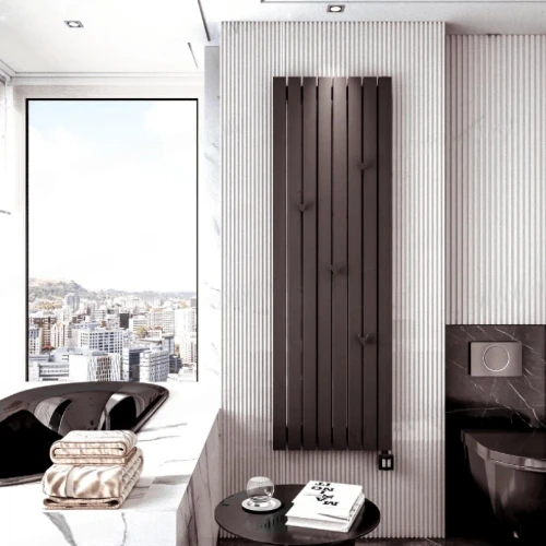 Радиатор-полотенцесушитель Warmmet Flat60VE электрический 1000 Вт, 3000х130мм (ВШ) 2 секции