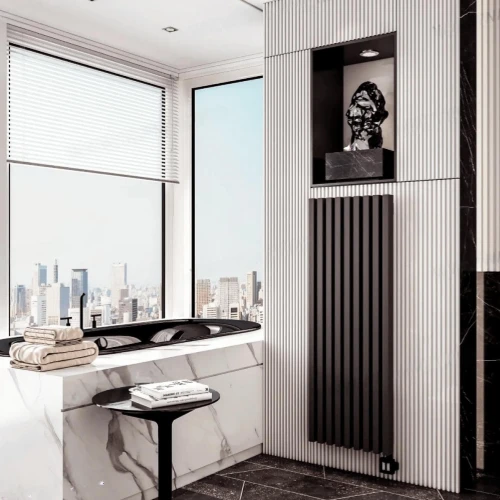 Радиатор-полотенцесушитель Warmmet Luxe60VE электрический 1000 Вт, 1500х230мм (ВШ) 5 секции