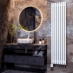 Радиатор-полотенцесушитель Warmmet Cube VE электрический 600 Вт, 2250х90мм (ВШ) 2 секции