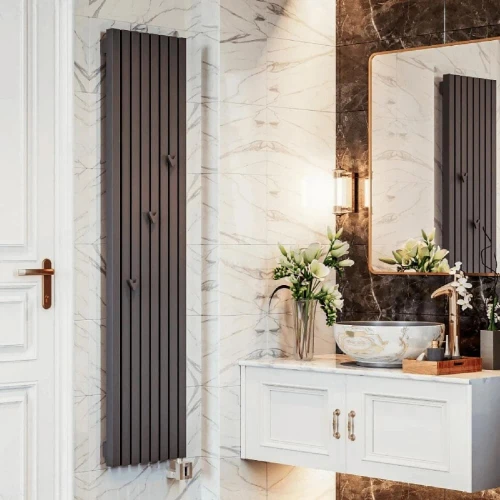 Радиатор-полотенцесушитель Warmmet Cube VE электрический 1000 Вт, 1250х340мм (ВШ) 7 секции