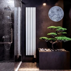 Радиатор-полотенцесушитель Warmmet Round VE электрический 600 Вт, 750х342мм (ВШ) 7 секции