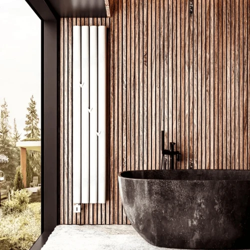 Радиатор-полотенцесушитель Warmmet Power 76VE электрический 800 Вт, 2000х156мм (ВШ) 2 секции